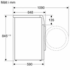 Bosch Serie 8 frontmatad tvättmaskin 10 kg WGB254A0SN