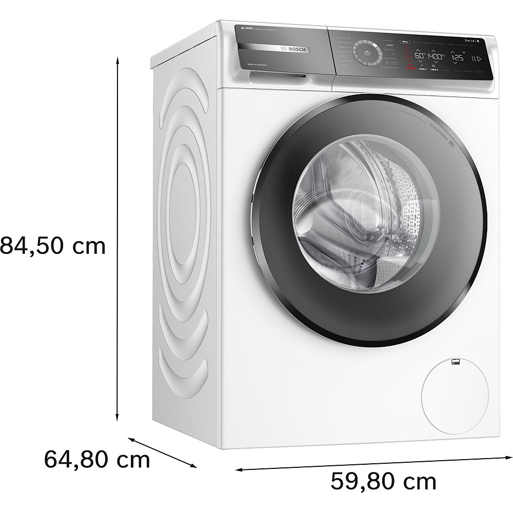 Bosch Serie 8 frontmatad tvättmaskin 9 kg WGB244A0SN