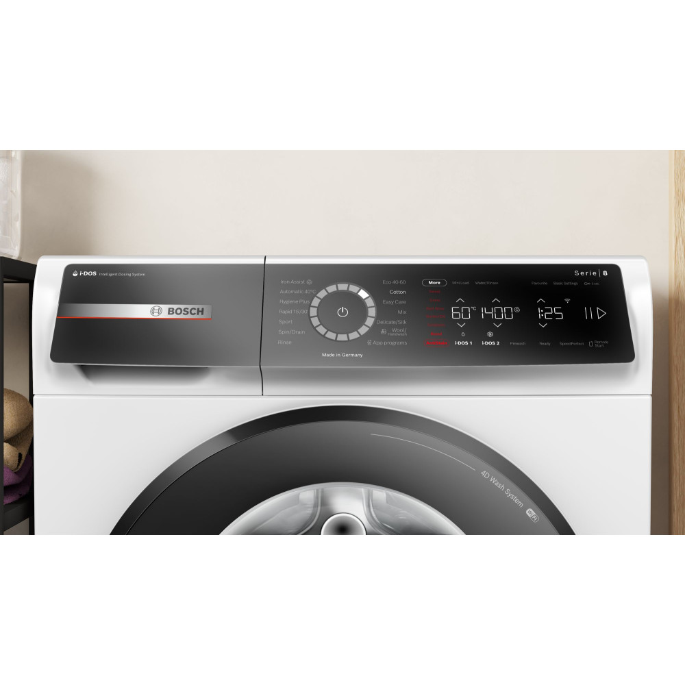 Bosch Serie 8 tvättmaskin iDOS 2,0 9 kg WGB244ALSN