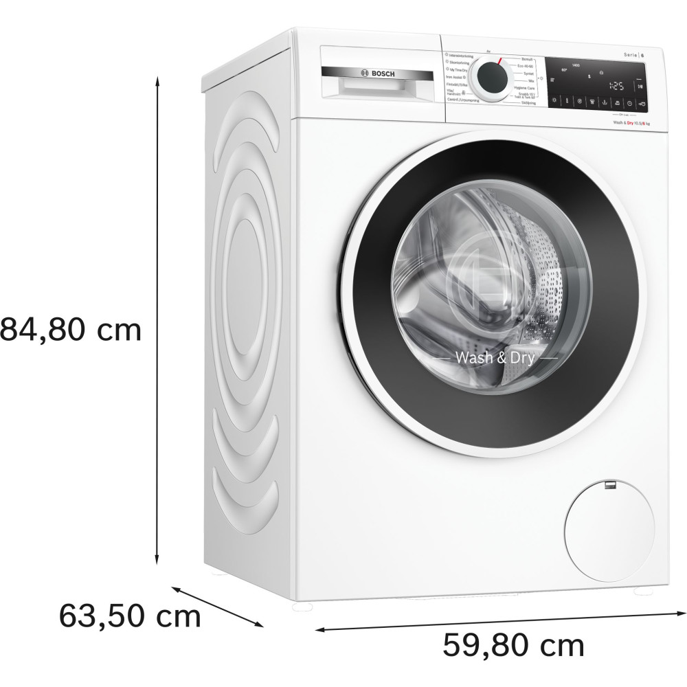 Bosch Serie 6 kombinerad tvätt och tork 10,5/6 kg WNG2540LSN