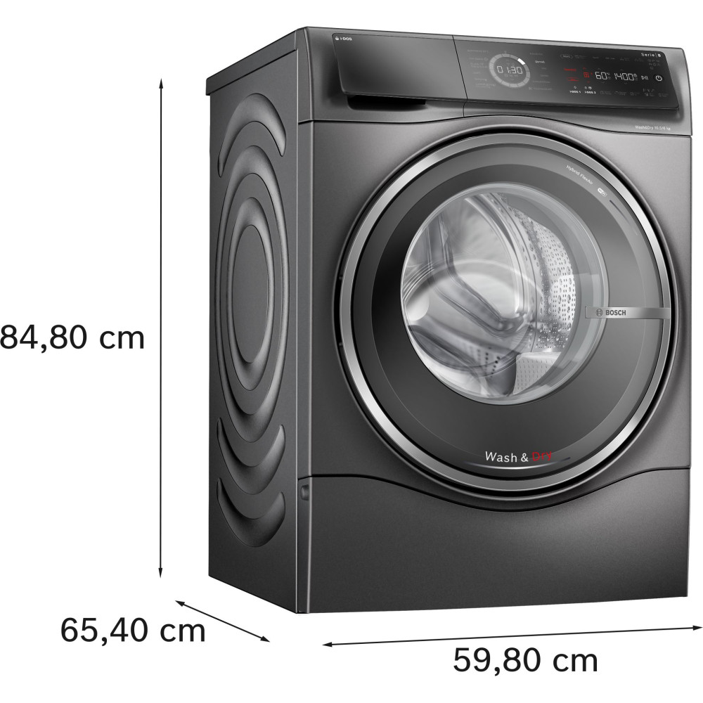Bosch Serie 8 kombinerad tvätt och tork 10,5/6 kg WNC254ARSN