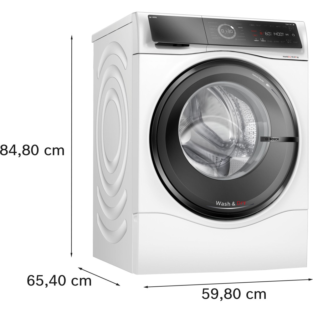 Bosch Serie 8 kombinerad tvätt och tork 10,5/6 kg WNC254A0SN