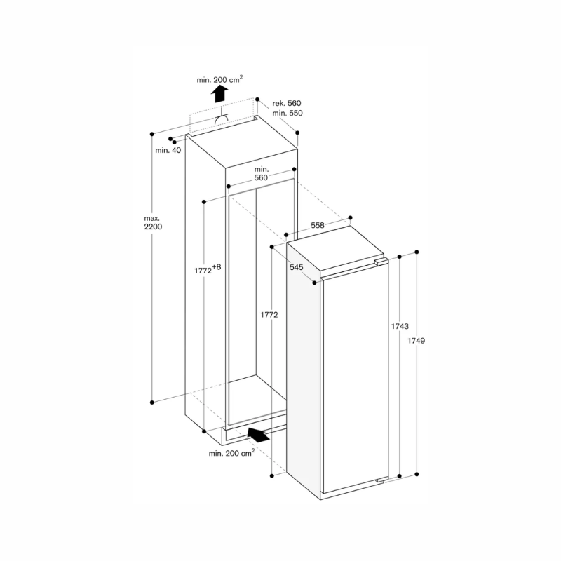 Gaggenau Vario cooling 200 kyl 178cm