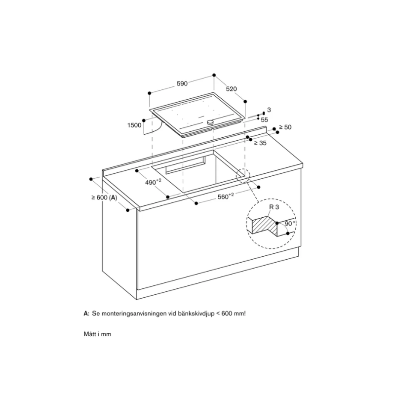 Gaggenau Induktion 60cm S200 touch stålram