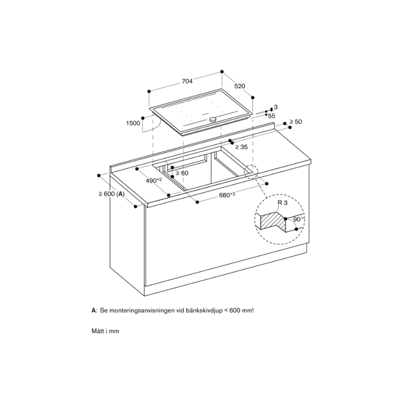 Gaggenau Induktion 70cm S200 Twist Pad - med ram