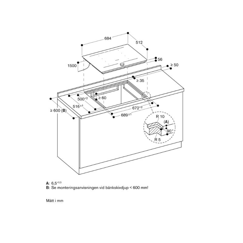 Gaggenau Induktion 70cm S200 Twist Pad - utan ram