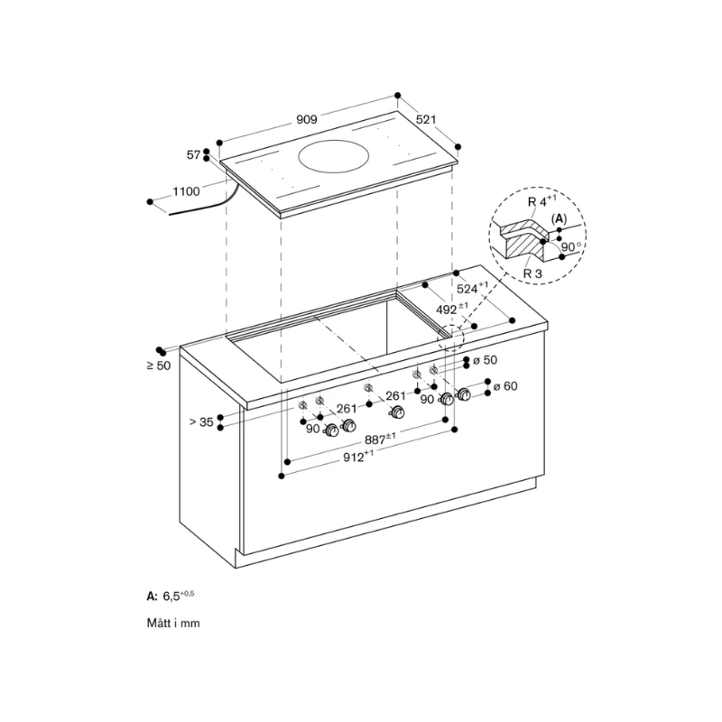 Gaggenau Vario 400 induktion 90cm ramlös u/vred