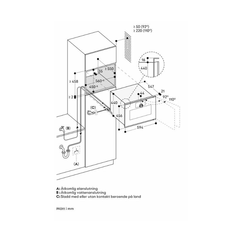 Gaggenau Kombiångugn Minimalistic Sterling - Vänsterhäng