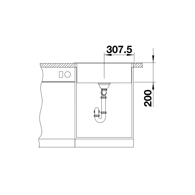 Diskho BLANCO Naya 6 silgranit svart
