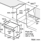 Bosch HBA534BS3 Serie 4 inbyggnadsugn
