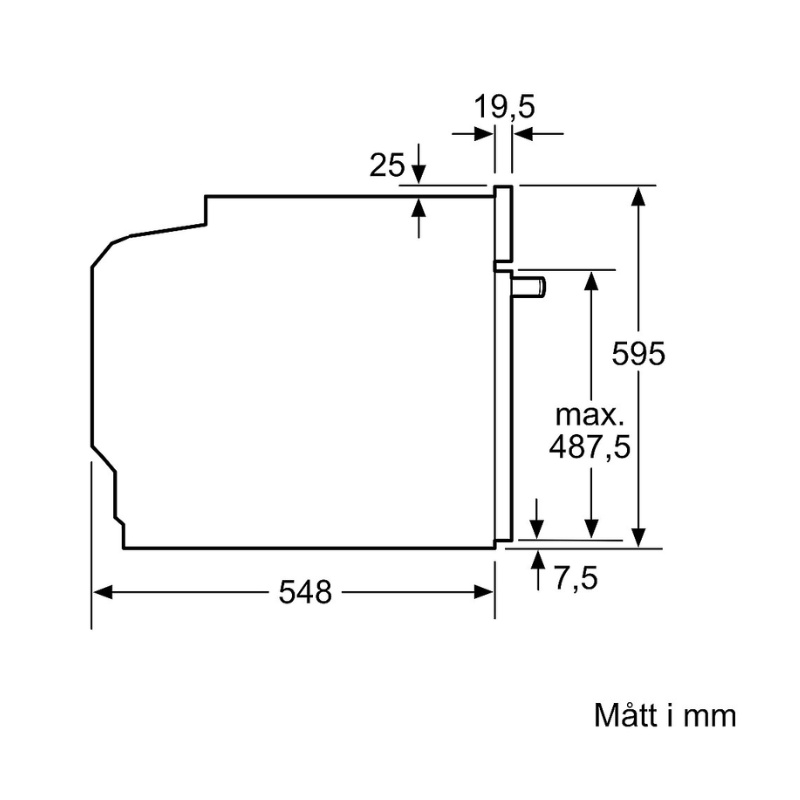 Bosch HBA534BS3 Serie 4 inbyggnadsugn
