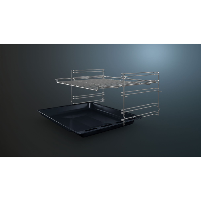 Siemens HB013FBB0 iQ100, Inbyggnadsugn, 60x60 cm, Svart