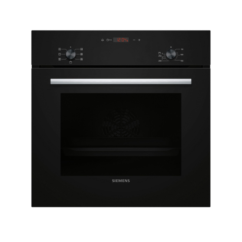 Siemens HB013FBB0 iQ100, Inbyggnadsugn, 60x60 cm, Svart