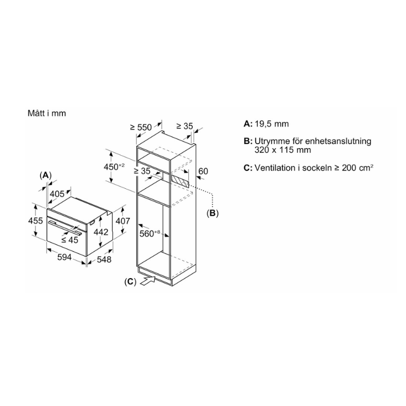 Bosch kompaktkombiugn Serie 8 CMG7241W1