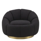 Fåtölj Inger Bouclé Black