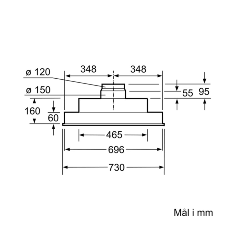 Siemens Underbyggnadsfläkt LB75565, LED-belysning