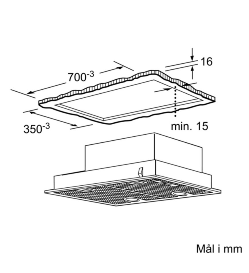 Siemens Underbyggnadsfläkt LB75565, LED-belysning