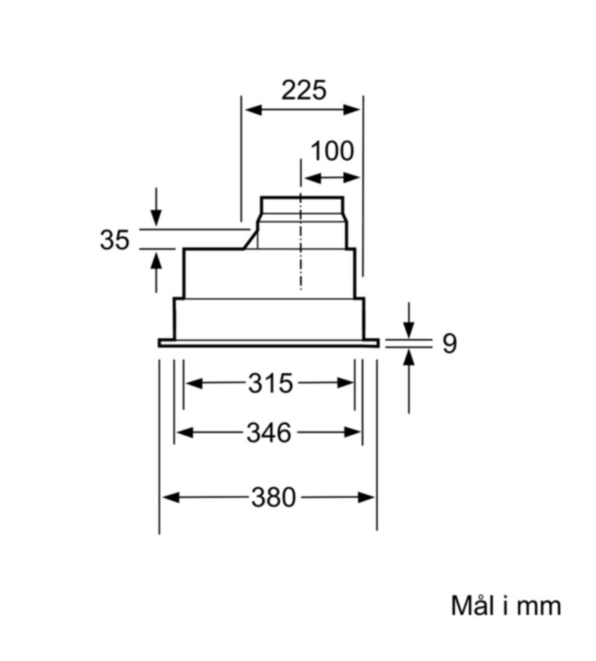 Siemens Underbyggnadsfläkt LB75565, LED-belysning