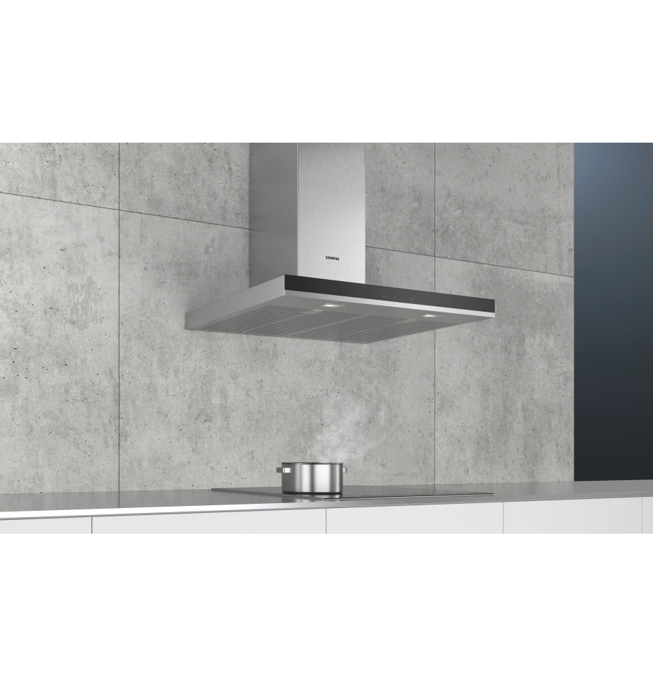 Siemens iQ300 Vägghängd köksfläkt LC77BHM50, 75 cm LED-belysning