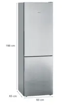 Siemens kombinerad kyl/frys KG36EAICA, Rostfritt stål