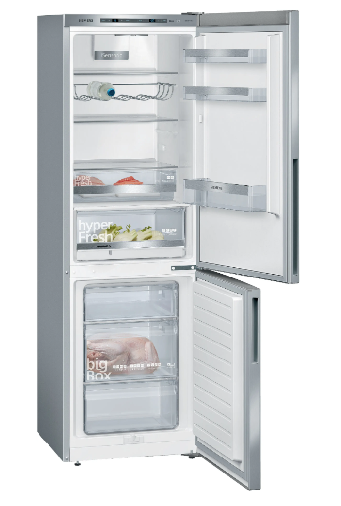 Siemens kombinerad kyl/frys KG36EAICA, Rostfritt stål