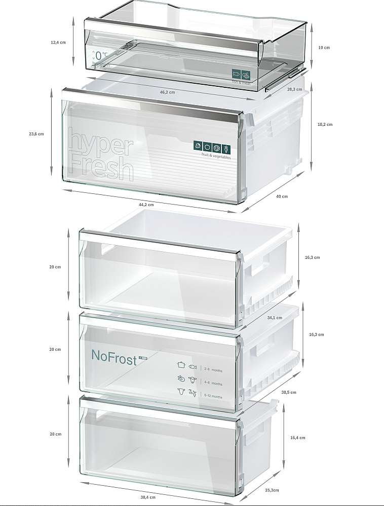 Siemens iQ500 Kyl/Frys KG39NAIAU, Energiklass A