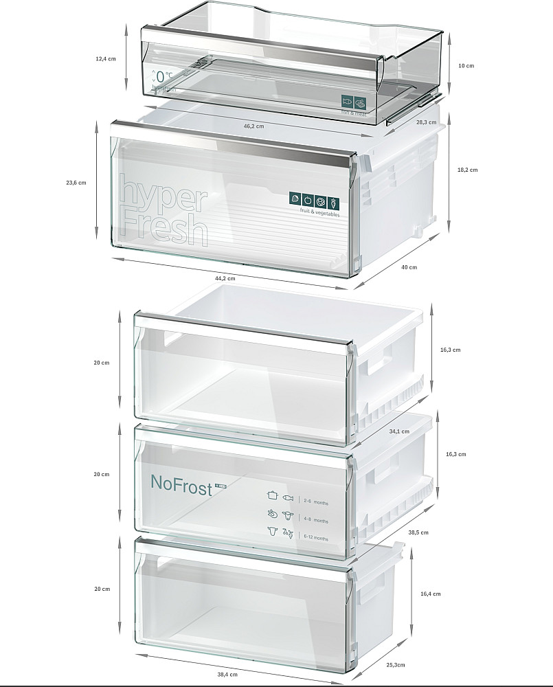 Siemens iQ500 Kombinerad Kyl/Frys KG39N4X1F, NoFrost