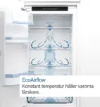 Bosch Serie 6 Kylskåp för inbyggnad KUL22ADD0, Frysfack