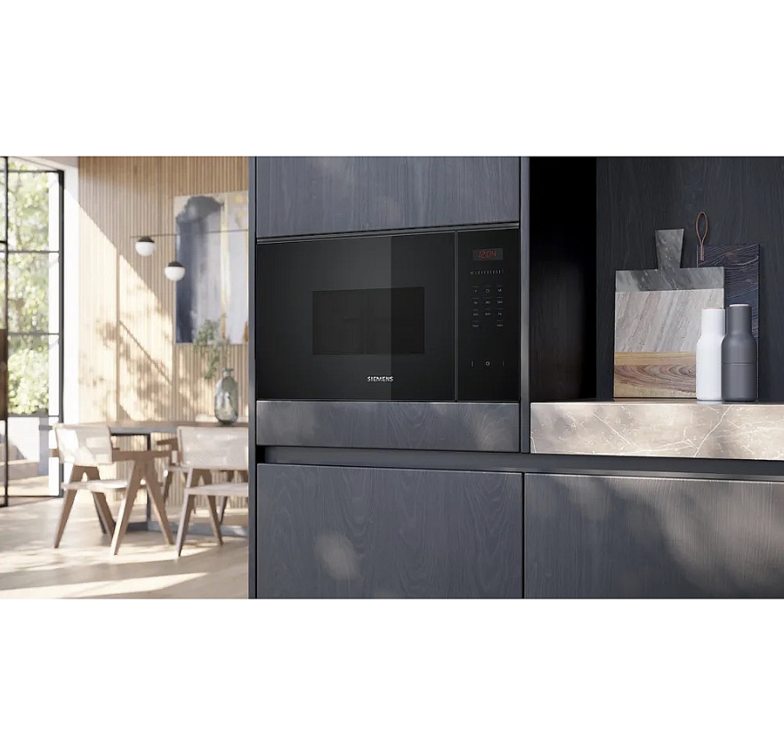 Siemens iQ300 Inbyggnadsmikrovågsugn BF523LMB1, 800W 20l