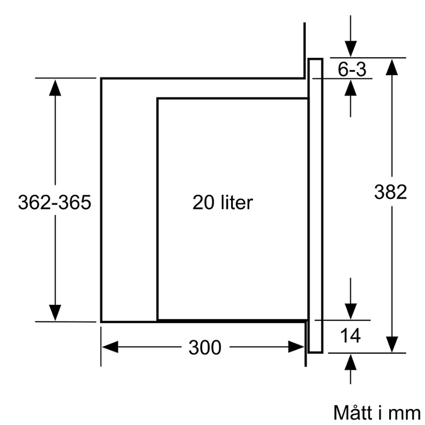 Siemens iQ300 Inbyggnadsmikrovågsugn BF520LMA1, 800W
