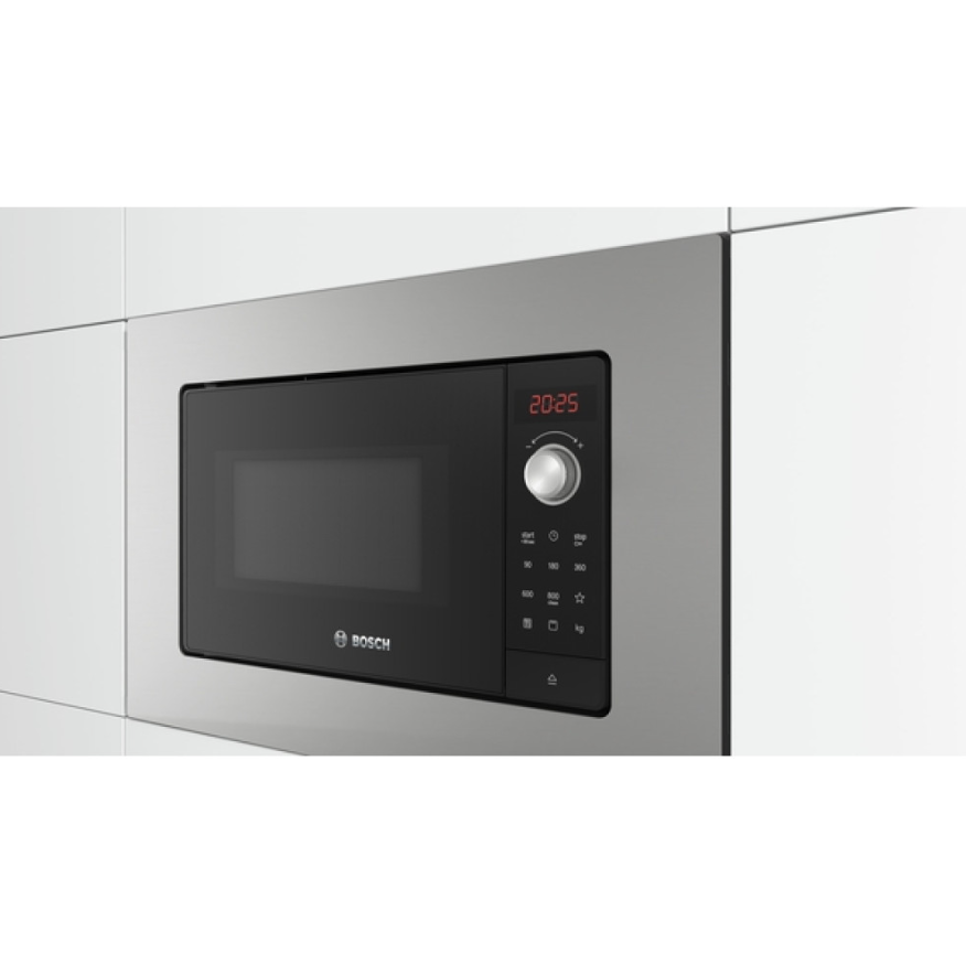 Bosch Inbyggnadsmikrovågsugn BFL623MS3, Rostfritt stål