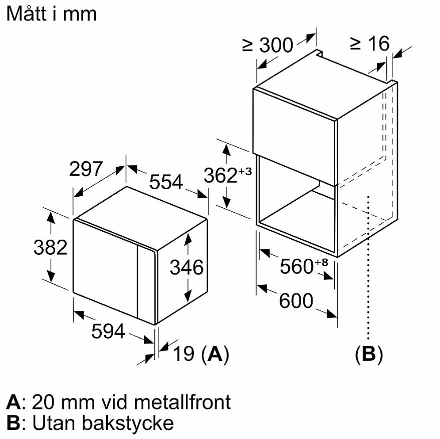 Bosch Inbyggnadsmikrovågsugn BFL524MB0, AutoPilot 7