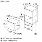 Bosch Inbyggnadsmikrovågsugn BFL524MB0, AutoPilot 7