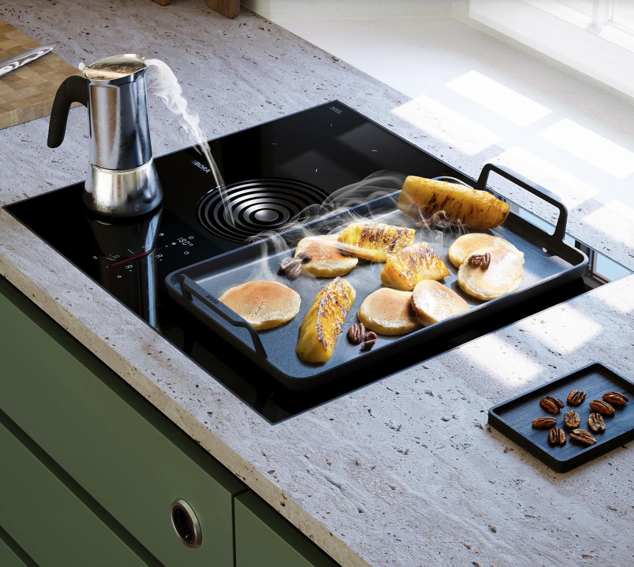 BORA S Pure Induktionshäll med flexibla zoner - Frånluft
