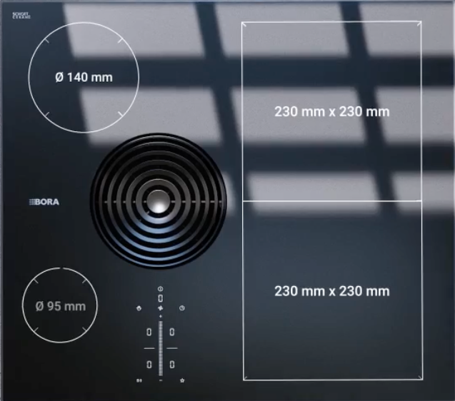 BORA S Pure Induktionshäll Rough - Frånluft