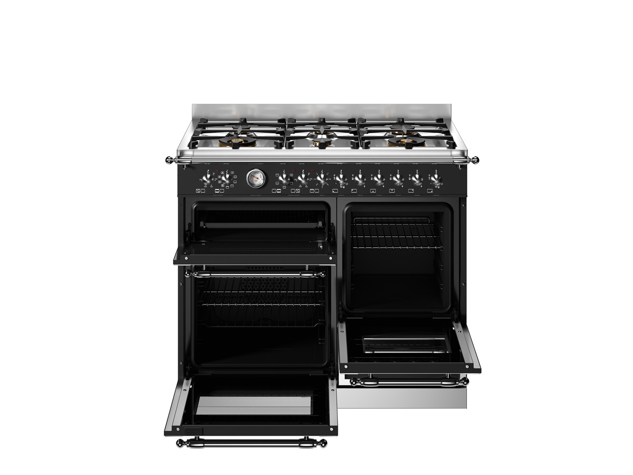 Bertazzoni Heritage Gasspis HER106L3ENET2, 100 cm Mattsvart