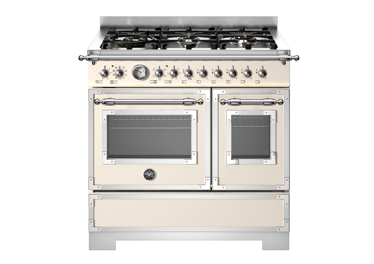 Bertazzoni Heritage Gasspis HER96L2EAVT2, 90 cm Elfenbensvit