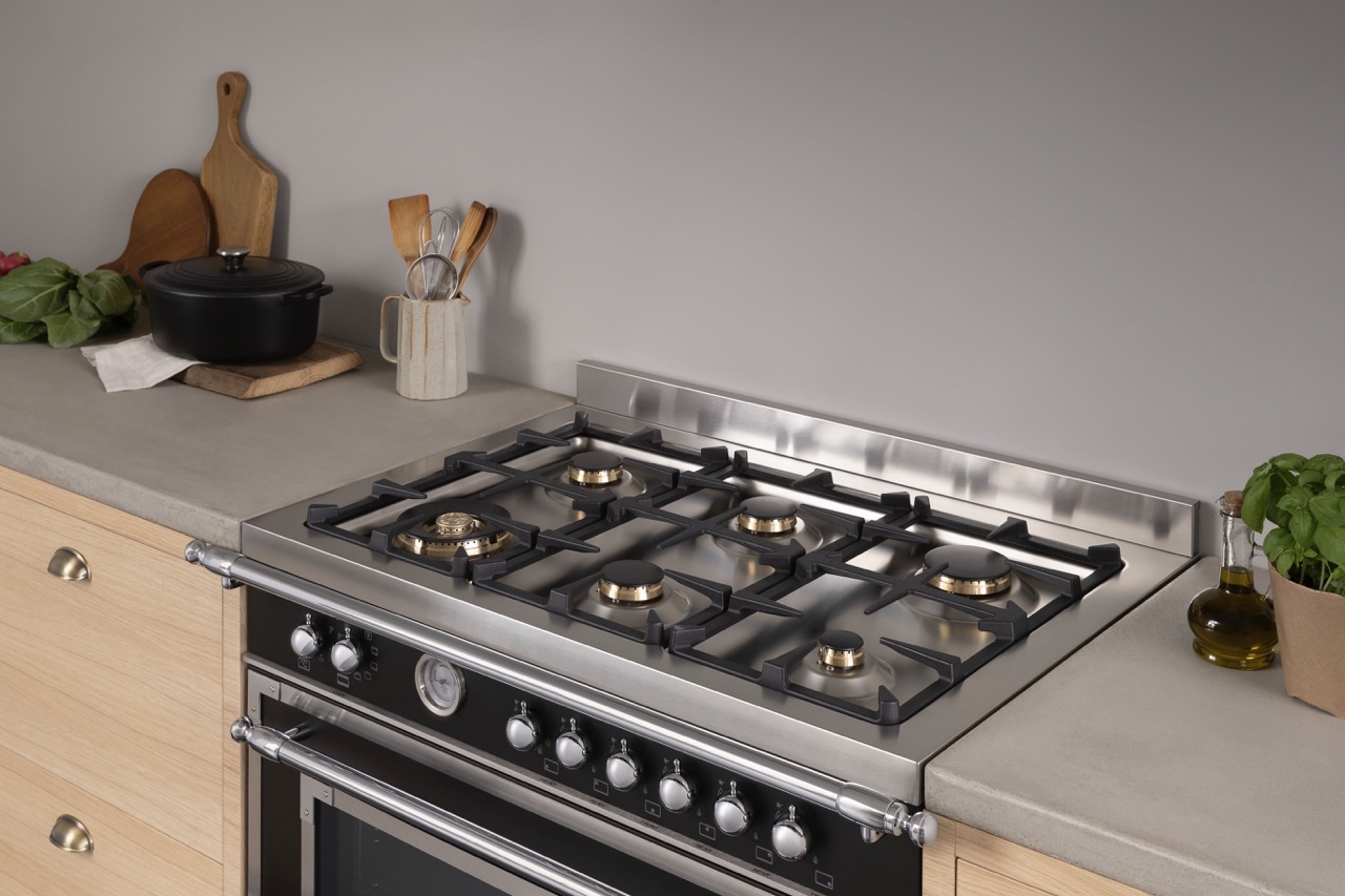 Bertazzoni Heritage Gasspis HER96L1ENET2, 90 cm Mattsvart
