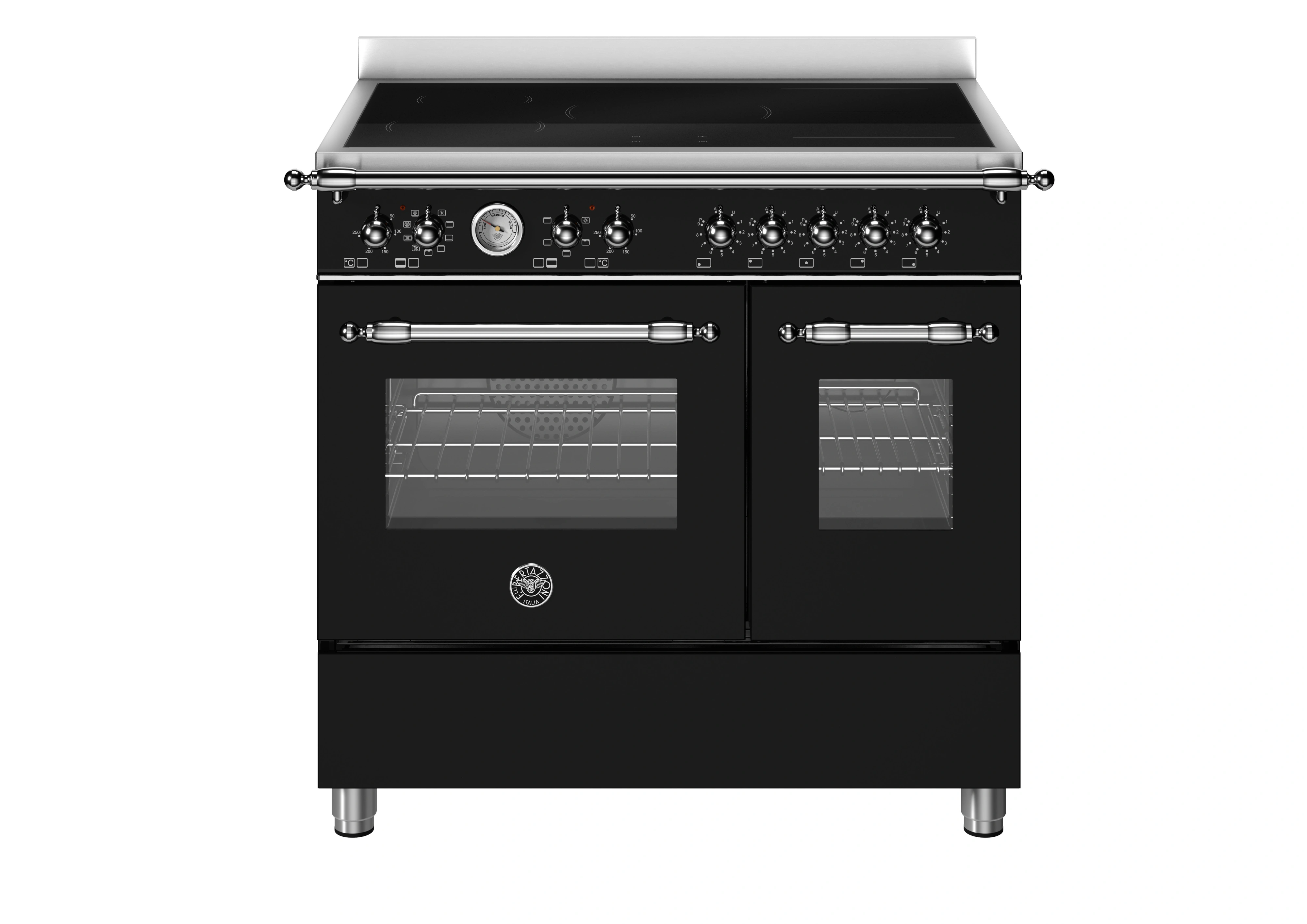 Bertazzoni Heritage Induktionsspis HER95I2ENEC2, 90 cm Mattsvart