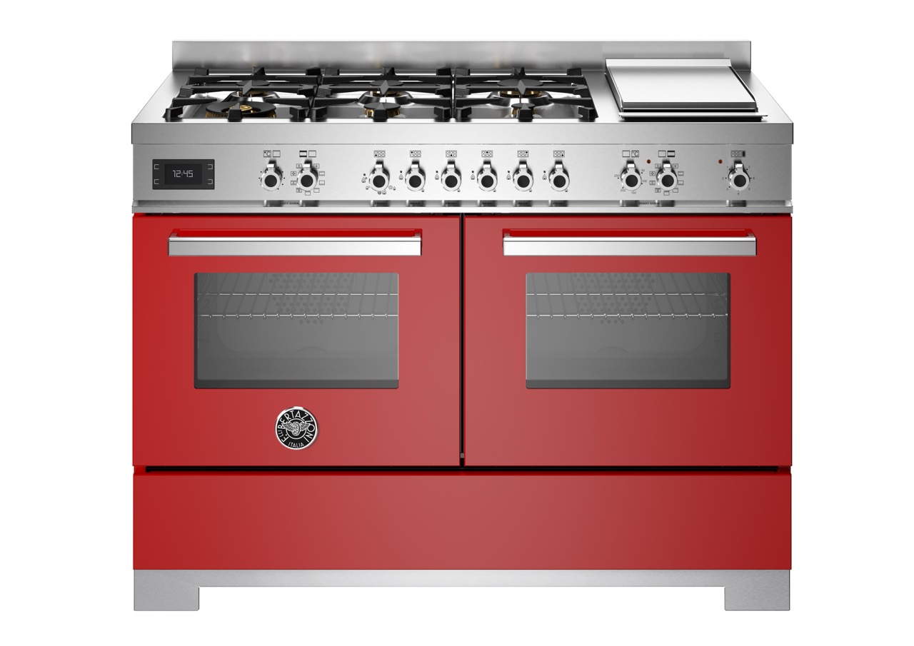 Bertazzoni Professional Gasspis PRO126G2EROT2, 120 cm röd