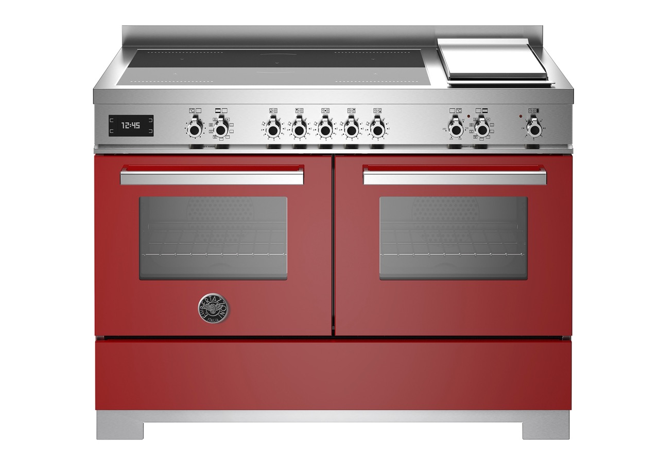 Bertazzoni Professional Induktionsspis PRO125I2EROT2, 120 cm Röd