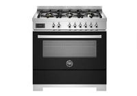 Bertazzoni Professional Gasspis PRO96L1ENET2, 90 cm Svart