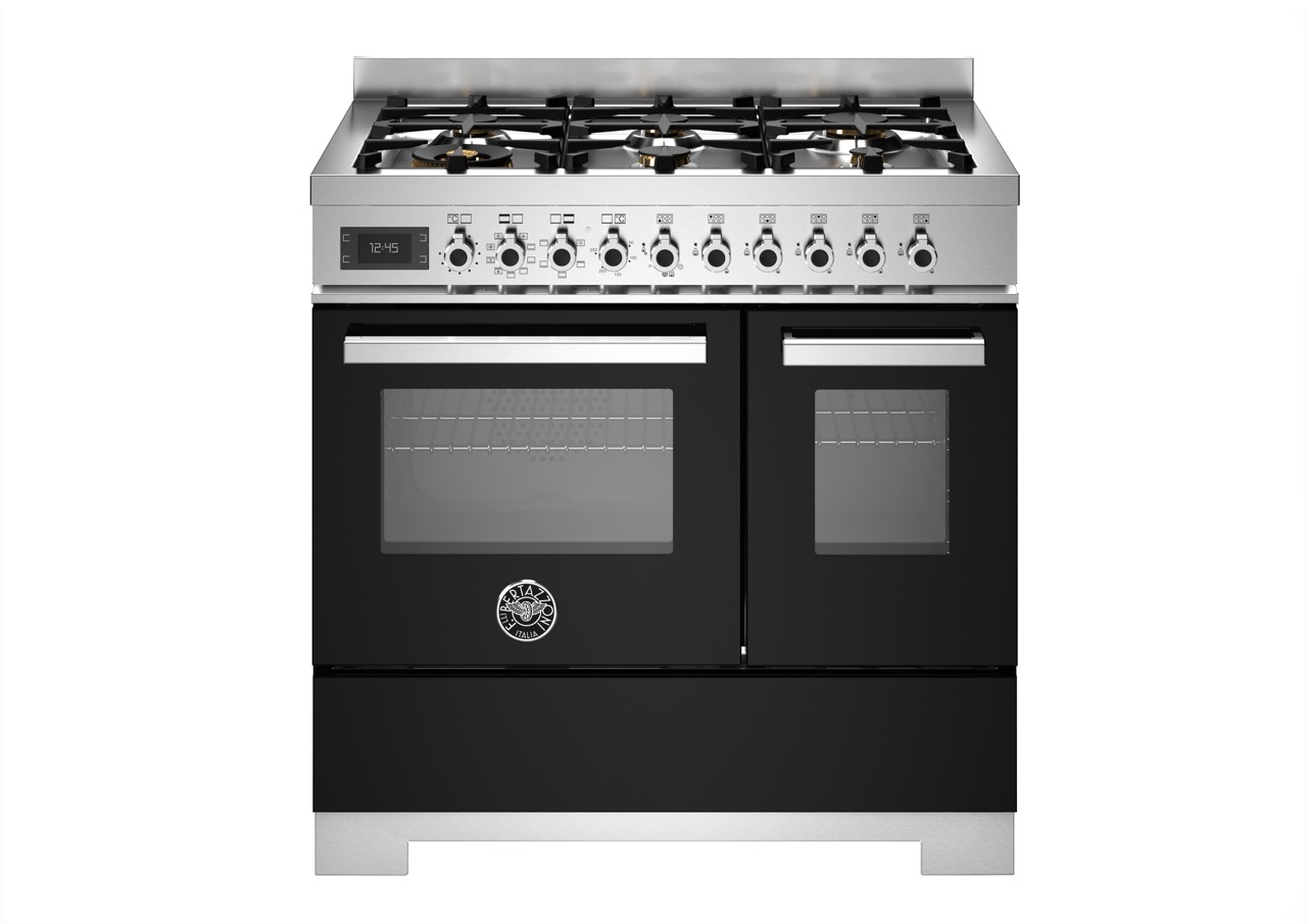 Bertazzoni Professional Gasspis PRO96L2ENET2, 90 cm Svart