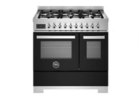Bertazzoni Professional Gasspis PRO96L2ENET2, 90 cm Svart
