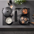 Miele Induktionshäll med fläkt KMDA 7676-1 FL BlackPerfection
