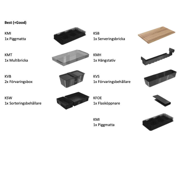 BORA Cool 4-stjärnig kyl med frysdel C178KGFS2 (Med extra tillbehör)