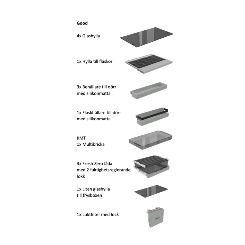 BORA Cool 4-stjärnig kyl med frysdel C178KGF