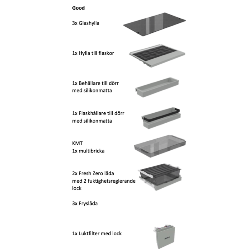 BORA Cool Kyl och frys kombinationsskåp med ismaskin C178KGW
