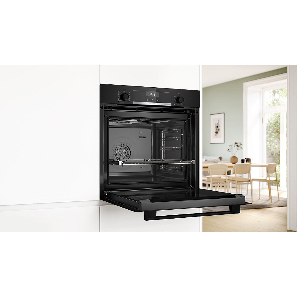 Bosch inbyggnadsugn HBG537FB4 - serie 6, svart med air fry-funktion