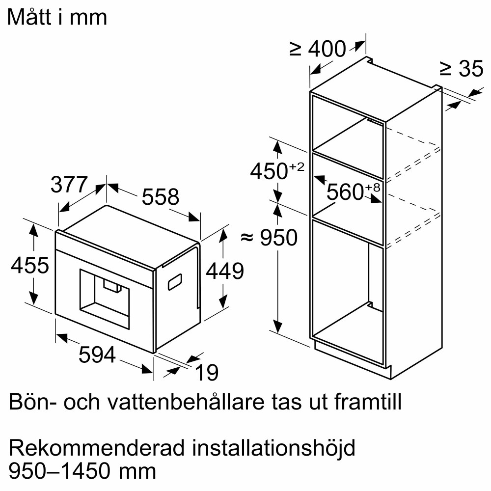 Bosch inbyggd espressomaskin - CTL7181B0